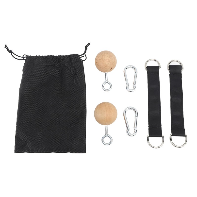 Wooden Pull Up Balls Rock Climbing Holds Training Set Arm