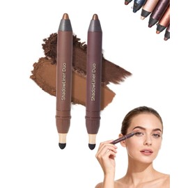 Delineador y sombra de ojos 2 en 1 Shadow Liner,Shadow Liner 2-in-1 Eyeliner Eyeshadow, Waterproof,Smudge-Proof Duo Eye shadow Stick with Smudge Brush (Tempt+Sultry)