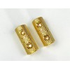 ORINCO 2Pcs. 4 Gauge Solid Brass w/Gold Plated Wire Splice