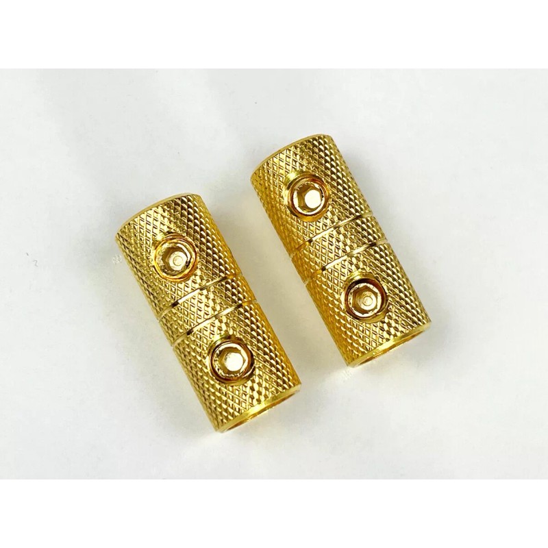 ORINCO 2Pcs. 4 Gauge Solid Brass w/Gold Plated Wire Splice