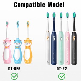 Dada-Tech Electric Toothbrush Replacement Heads for DT-22 - Pack of 5 (Pearl White Hard)