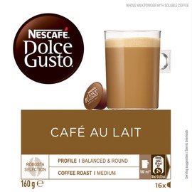 NESCAFÉ Dolce Gusto Cafe Au Lait Coffee Pods, 16 Capsules (16 Serves) 160g