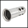 Hihaha 60mm Universal Motorcycle Exhaust Pipe Baffle Can Silver Tone