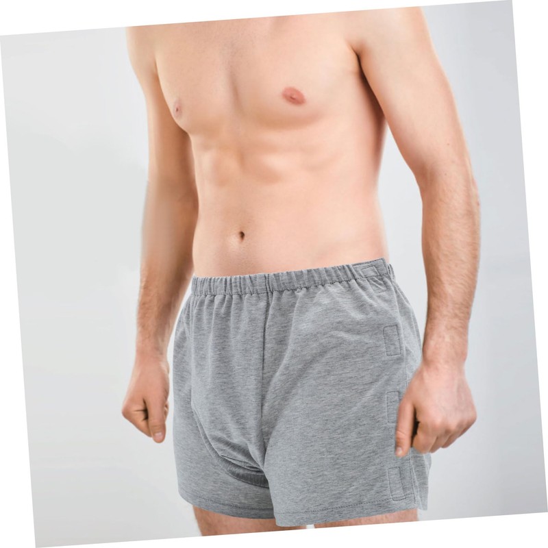 FRCOLOR Men's Comfortable Cotton Briefs for Elderly Bed Rest Washable