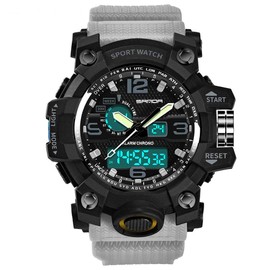 Mens Military Watch Dual Display Waterproof Sport Digital Big Wrist Watch Outdoor Army Wristwatch