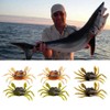 Wernfale 6pcs Cranka Crab Lure Crab Bait 3D Simulated Crab