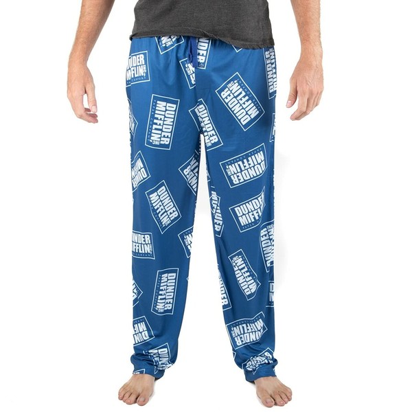 Bioworld The Office Blue AOP Dunder Mifflin Sleep Pajama Pants-XXL