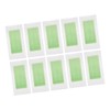 10 piezas Tiras de Cera Depilatoria Doble Cara Verde para