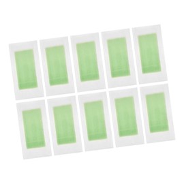 10 piezas Tiras de Cera Depilatoria Doble Cara Verde para Bikini y Cuerpo Papel para Depilación Profesional y