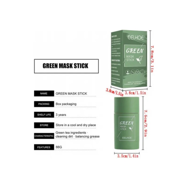2pcs Tira Verde Mascarilla Facial Extracto