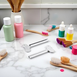 2 Pcs Silver Metal Tube Squeezer Keys, Toothpaste and Hair Dye Roller Dispenser Tool, Daily Living Tube Squeezing Aids, Tube Squeezers