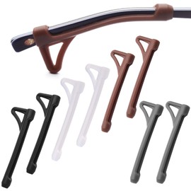 Glasses Sleeve Hook,4 Pairs Eyeglasses Ear Grips Sleeves Silicone Glasses Ear Grips Glasses Temple Sleeve Anti-Slip Eyewear Retainer with Hook for Women Men Kids Sunglasses Glasses,4 Colors,55x7mm