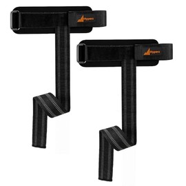 Hyperz - Muñequeras con Straps para Gym Par Muñequeras Acolchado y Correas de Agarre de 38.5 cm para Levantamiento de Pesas, Peso Muerto, Poleas y Rem