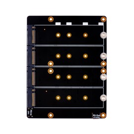 GeeekPi N16 Quad NVMe Expansion Board for Raspberry Pi 5, Compatible with M.2 NVMe SSD 2230, 2242, 2260, 2280
