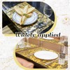 Gandeer 100 Pcs Gold Disposable Placemats 11 x 17 Inch