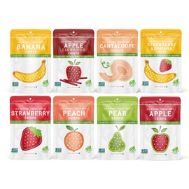 Nature’s Turn Freeze-Dried Fruit Crisps –Healthy, Gluten-Free,Crispy & Delicious, Plant-Based Snack, Ideal for Cereal, Smoothies, School Lunches, & On-the-Go, Sampler Variety Bags of 8 (0.53 oz Each)