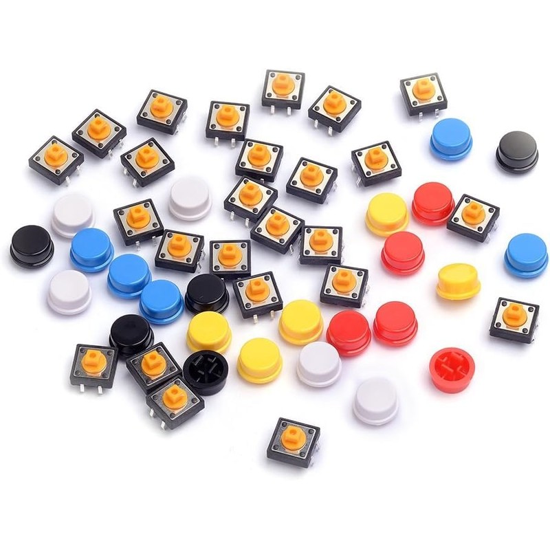 HUAZIZ Momentary Tactile Push Button, Micro Momentary Push Button Switches