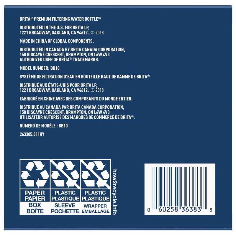 Brita Premium Filtering Water Bottle with Filter BPA-Free, Orchid, 768