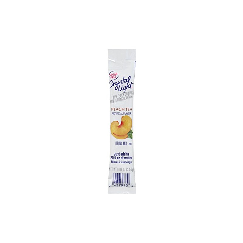 Crystal Light On-The-Go Drink Mix, Peach Tea (Pack of 90)