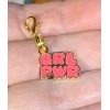 Gold Girl Power GRL PWR Charm Zipper Pull &Keychain Add