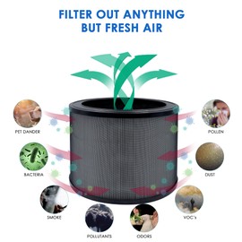 Flintar 2-Pack of True HEPA Replacement Filter O, Compatible with Winix A230 and A231 Air Purifier, 1712-0110-00, Filter Size O, 3-in-1 H13 Grade True HEPA Filter,