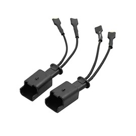 uxcell 2pcs Black Car Horn Speaker Adapter Wiring Harness Socket Connector for Citroen for Peugeot