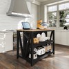IDEALHOUSE Large Kitchen Island with Storage, Dining Table Set with