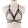 HJZLSSYS Women Harness Elastic Cupless Cage Bra Hollow Out Strappy