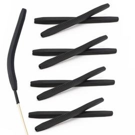 Eyeglass End Tips, Silicone Anti-Slip Elastic Comfort Glasses Retainers, Eyeglass Replacement Temples, Ear Sock Pieces Tube Sleeve for Thin Metal Eyeglass Legs