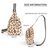 LYEMVHE Leopard Print Leather Sling Bag Small Crossbody Backpack Travel
