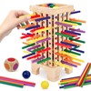 JWDMHSJ Montessori Wooden Board Game, Pack of 42 Colourful Wooden
