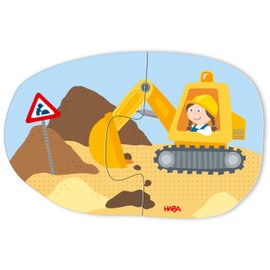Haba 6 First Puzzle Construction Site with Wooden Figure from 2 Years 307185
