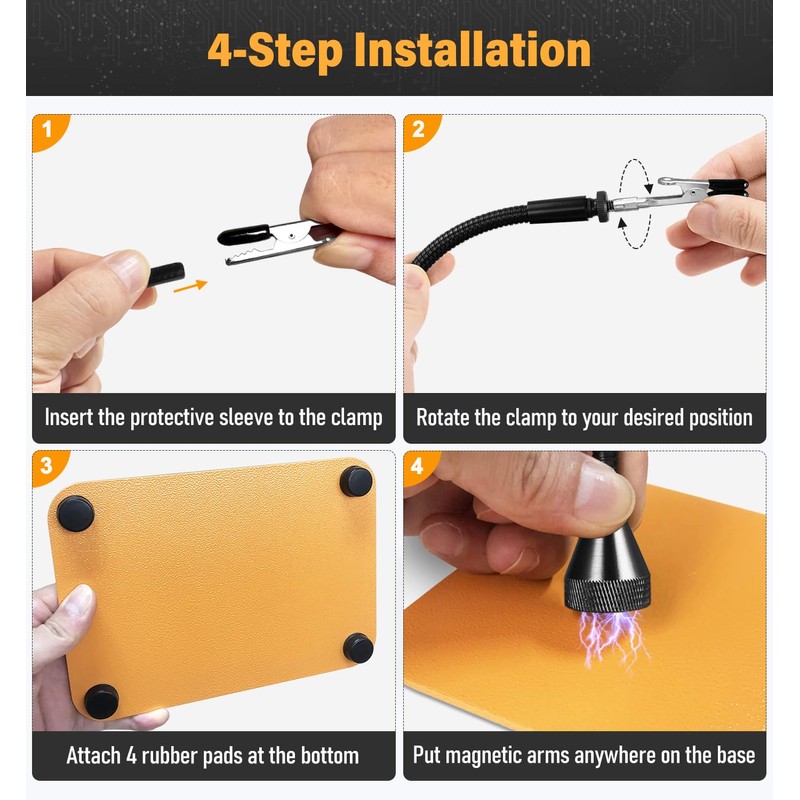 KLSKKJ Magnetic Helping Hands Soldering Station, Third Hand Soldering Tool