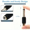 Eledabra 8Pcs RCA Female Jack to 6.35mm 1/4" Male Mono