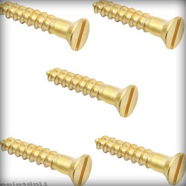 New Pack of 100 Pcs #2 x 5/8" inch Solid Brass Flat Head Slotted WoodMetal Machine Screws Kit Set Warranity by Pr-Merchant