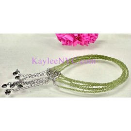 Wholesale Lot 6 Pcs 2mm Natural Peridot Anklets Crystal Healing Energy