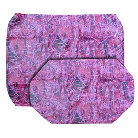 Seat Cover Replacement for EZGO RXV Golf Cart - Front Bench Seat - Premium Marine Vinyl - 5 Panel Stitching - Staple On Installation - Two-Tone Golf Cart Seat Covers (Pink Camo)