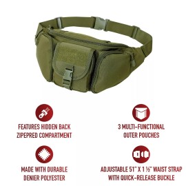Rothco's Concealed Carry Waist Pack - Olive Drab Tactical Fanny Pack