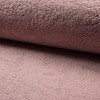 Cotton Teddy Sherpa Fleece Fabric Material - Old Rose, 1Mtr