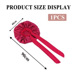 Silk Bonnet for Sleeping, Silk Bonnet, Women/Men/Children Satin Hair Cap, Night Silk Sleeping Cap, Sleep/Shower for Hair Cap, Wrap Hair, Oil, Hair Protection, Reusable Sleeping Satin Hood