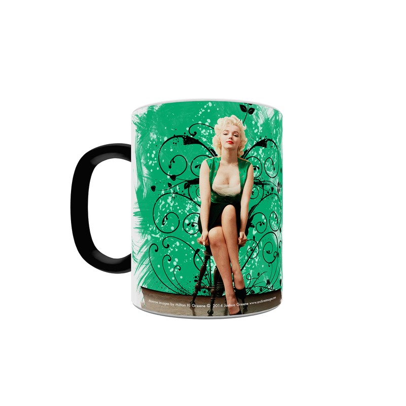 Morphing Mugs Marilyn Monroe (At My Worst) Ceramic Mug, Black