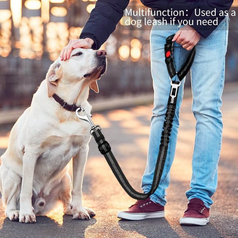 2 Piece Set Retractable Dog Car Seatbelts - Adjustable Pet