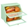 HOMEKOKO Double Layer Large Bread Box for Kitchen Counter, Wooden