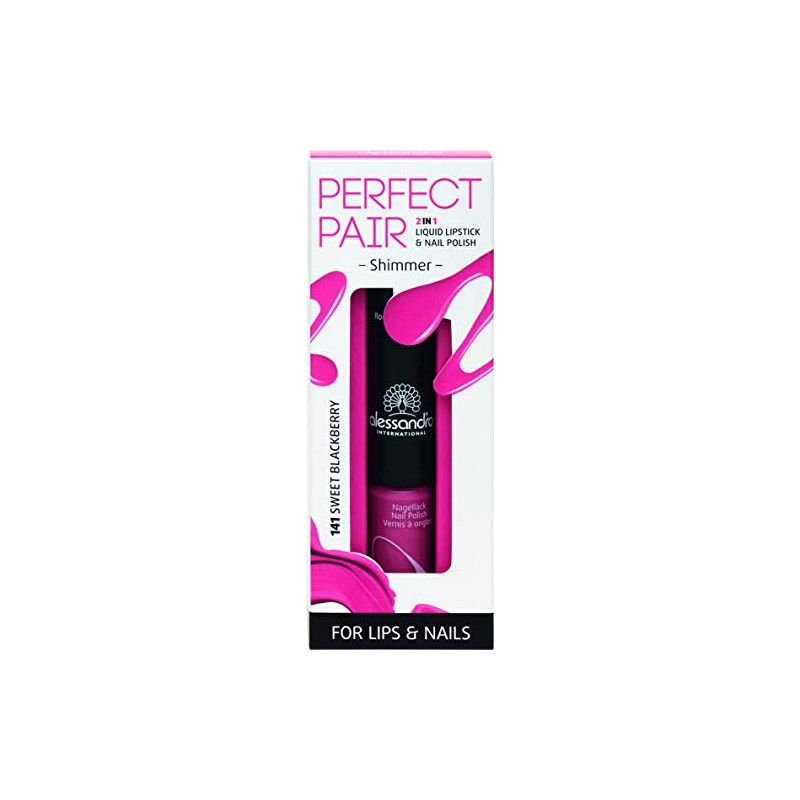 alessandro Perfect Pair 2in1 Lippenstift & Nagellack Sweet Blackberry, 10