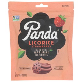 Panda ® | Natural Soft Strawberry Licorice | Licorice Candy Made with Natural Colors and Flavors | Non-GMO Project verified | Vegan & Fat Free | 200 G - 7 OZ x 8 – Resealable Bags Pack