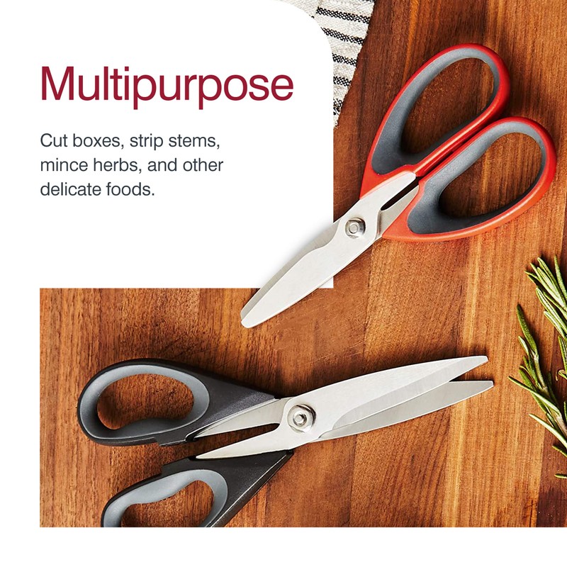Zyliss 30200 9" Household Kitchen Shears, Red