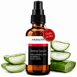 YEOUTH - Suero Facial - Serum Facial de Retinol con Ácido Hialurónico, Vitamina E y Aloe Vera, Serum Antimanchas, Antiedad, Antiarrugas e Hidratante Uso Nocturno, Todo Tipo de Piel, 30 ml
