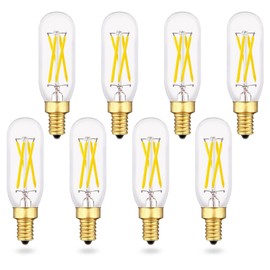 E12 LED Bulb,4W Equal 40W LED Candelabra Bulbs 4000K Neutral White,Dimmable T6 T25 Candle Bulbs,E12 Light Bulb,Tubular Small Filament Light Bulb for Chandelier,Pendant,Ceiling Fan,Cabinet,8 Pack