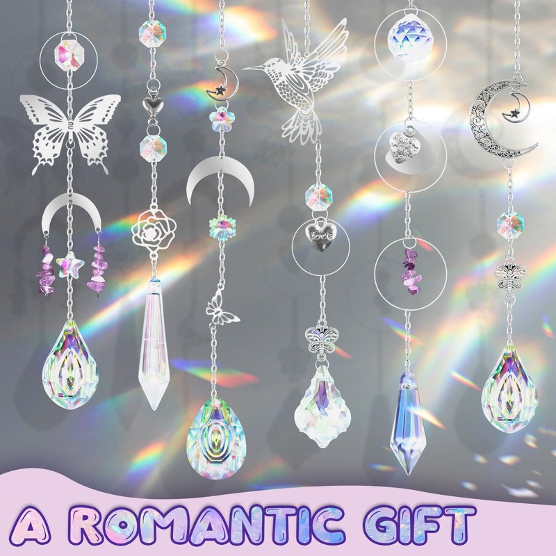 Jokureao 400Pcs Crystal Suncatchers Kit, DIY Suncatchers for Windows, Garden,