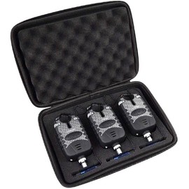 3PCS Fishing Bite Indicators and 3PCS Illuminated Hangers with Case, Fishing Bite Alarm Indicator Carp Fishing Fish Indicator Water Resistant Adjustable Tone Volume Sound Alert for Fishing Rod